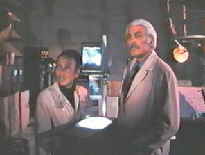 Dr. Stein and his high-tech overhead projector